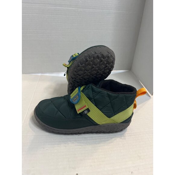 Chaco Kids Insulated ramble puff Slip-On Shoes Size 4 Green Quilted bootie - Picture 1 of 9